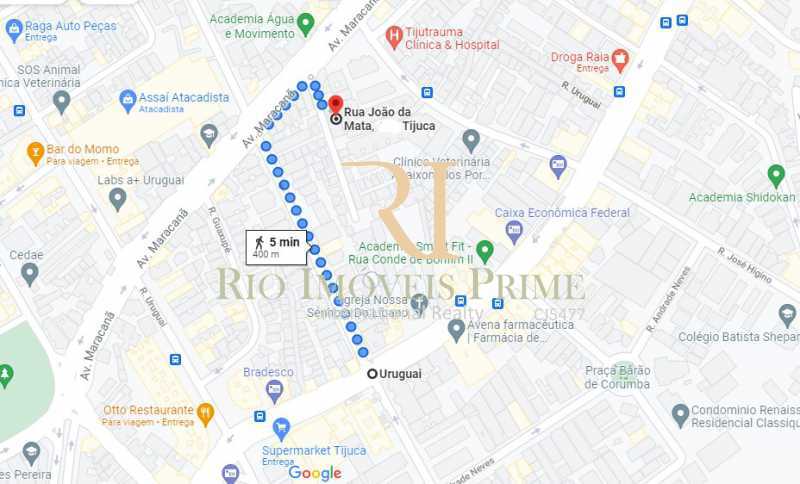 Conheça DISTÂNCIA METRÔ do imóvel - Casa em Condomínio à venda Rua João da Mata, Metrô Uruguai Tijuca, Rio de Janeiro - R$ 1.700.000 - RPCN40002 - 26 DISTÂNCIA METRÔ - 26