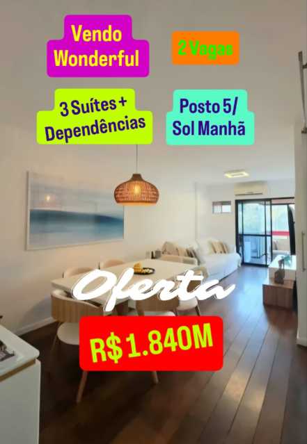 Conheça dfv. do imóvel - Vendo apartamento de 3 suítes na Barra da Tijuca - 405 - 2 dfv. - 2