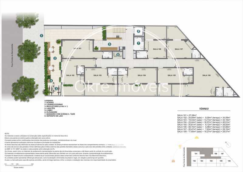 Conheça 01.TÉRREO do imóvel - Sala Comercial 48m² à venda Leblon, Rio de Janeiro - R$ 2.146.000 - CBSL00017 - 18 01.TÉRREO - 18
