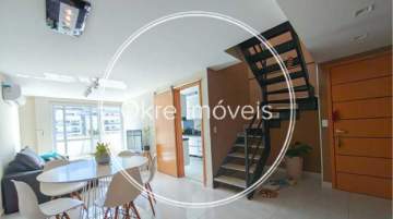 Lindo apartamento 2 andares em Botafogo com 3 quartos e 2 suite - Vista Cristo - BOCO30039