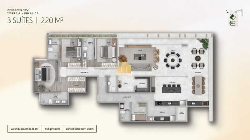 Conheça Planta 3S do imóvel - 3 Suites, Alto Luxo no coração da cidade - TFAP30101 - 6 Planta 3S - 6