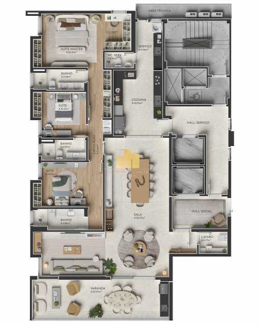 Conheça Apto 200m + sala de tv do imóvel - 4 Quartos, Exclusividade e Luxo com Lazer completo no Santa Helena - TFAP40009 - 25 Apto 200m + sala de tv - 25