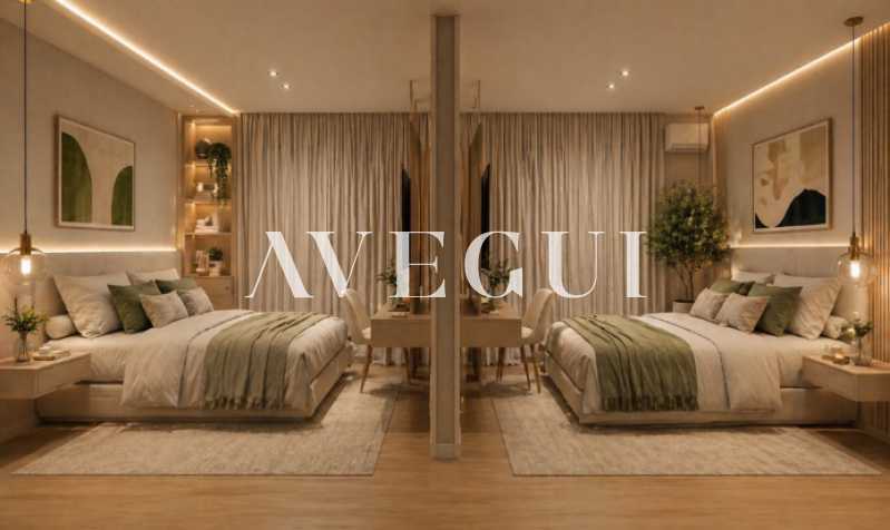 Conheça OPÇÃO DE QUARTO 3. do imóvel - Studio à venda Rua Almirante Guilhem, Leblon, Rio de Janeiro - R$ 2.683.000 - AJST00016 - 17 OPÇÃO DE QUARTO 3. - 17