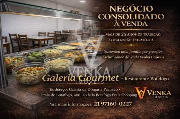 Condomínio Galeria do Condomínio Hindu - Imperdível - NEGÓCIO À VENDA - GALERIA GOURMET - RESTAURANTE BOTAFOGO - VKPC40001