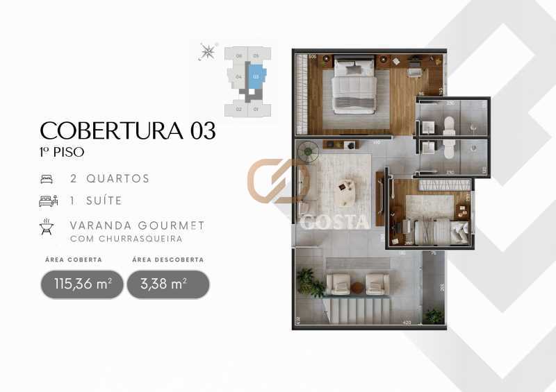 Conheça Apresentação Compacta GrandV do imóvel - Cobertura 3 quartos Lançamento GRANDVITTA - Divinópolis,MG São José, à venda - R$ 690.000 - CCCO30009 - 21 Apresentação Compacta GrandV - 21