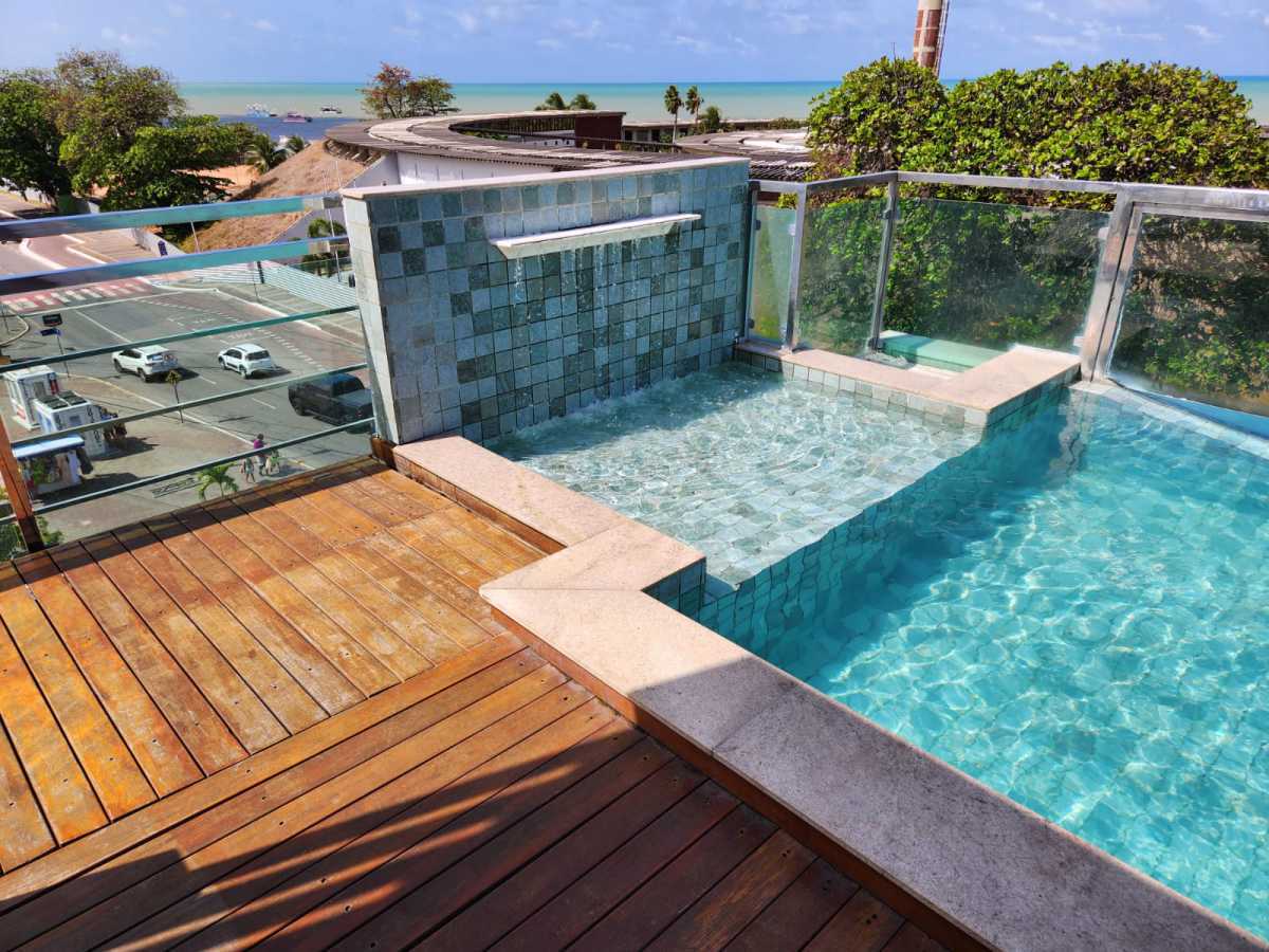 Conheça Vista da piscina - rooftop do imóvel - Flat 1 quarto à venda Tambaú, João Pessoa - R$ 600.000 - JPFL10027 - 5 Vista da piscina - rooftop - 5