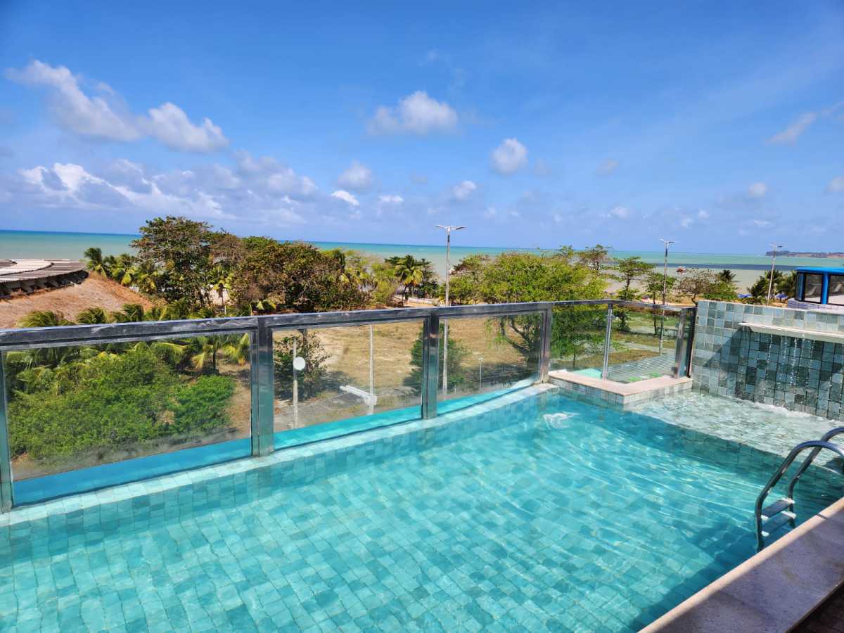 Conheça Vista da piscina - rooftop 2 do imóvel - Flat 1 quarto à venda Tambaú, João Pessoa - R$ 600.000 - JPFL10027 - 6 Vista da piscina - rooftop 2 - 6