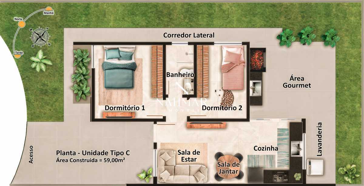Casa em Condomínio 2 quartos à venda  Veneza, Fazenda Rio Grande - R$ 350.000