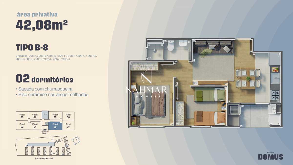 Apartamento 2 quartos à venda Boneca do Iguaçu, São José dos Pinhais - R$ 350.000