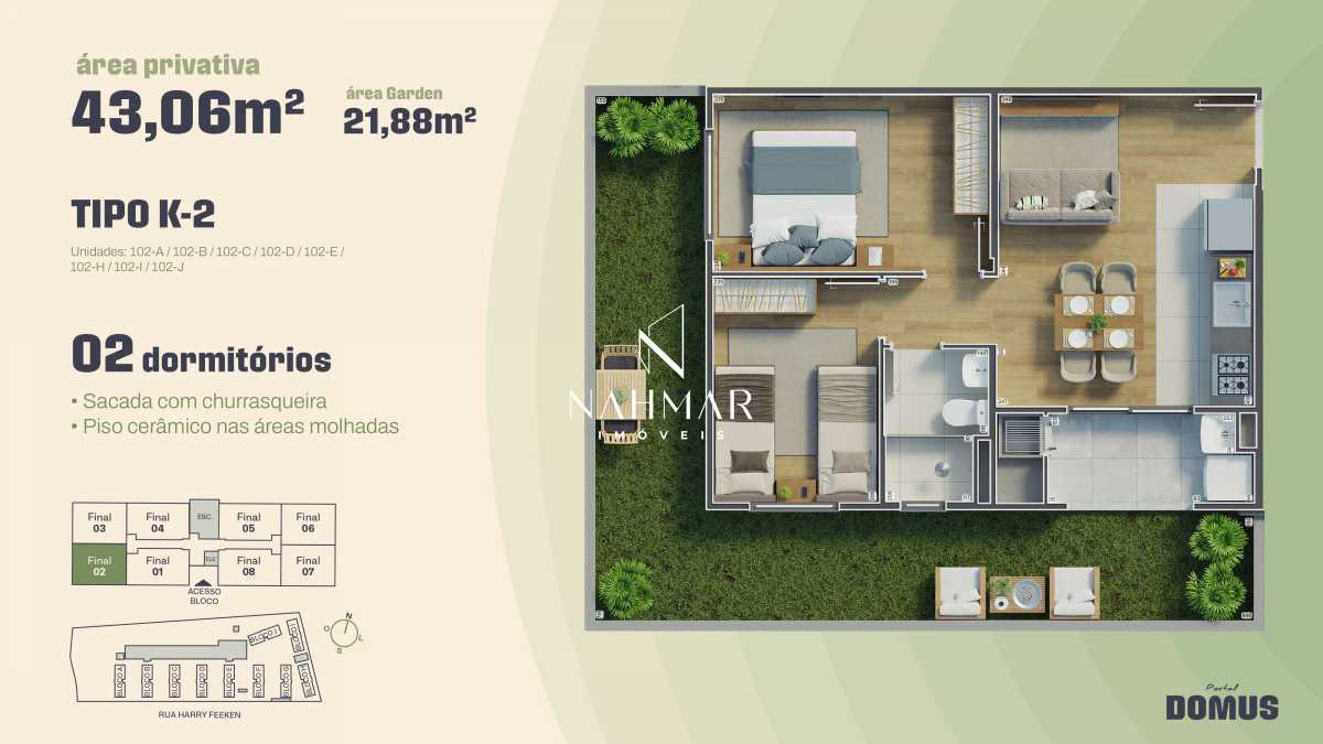 Apartamento 2 quartos à venda Boneca do Iguaçu, São José dos Pinhais - R$ 350.000