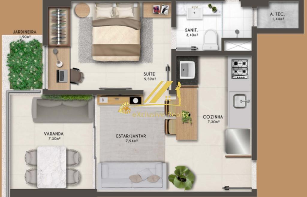 Conheça FOTO_4 do imóvel - Apartamento 1 quarto à venda Graça, Salvador - R$ 465.000 - AP37385 - 4 FOTO_4 - 4