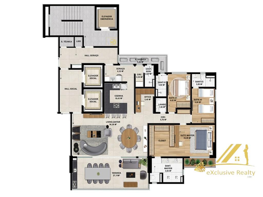Conheça FOTO_4 do imóvel - Apartamento 3 quartos à venda Barbalho, Salvador - R$ 1.610.000 - AP37093 - 4 FOTO_4 - 4